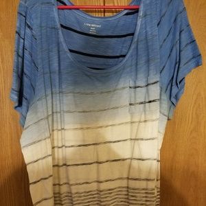 ❤Blue to white ombre shirt